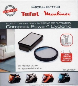 Set filtre HEPA originale Rowenta Compact Power Cyclonic ZR005901